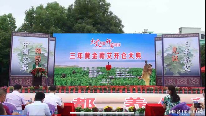 中國艾都湖北蘄春萬噸“三年黃金蘄艾”開倉儀式